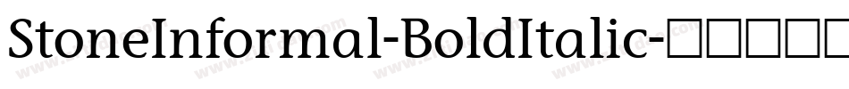 StoneInformal-BoldItalic字体转换