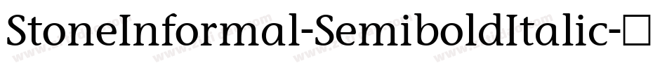 StoneInformal-SemiboldItalic字体转换