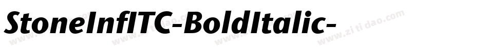 StoneInfITC-BoldItalic字体转换
