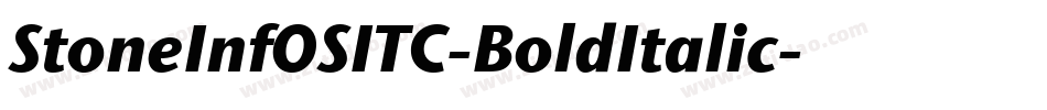 StoneInfOSITC-BoldItalic字体转换