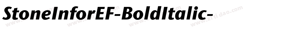 StoneInforEF-BoldItalic字体转换