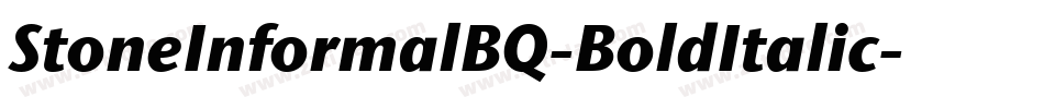 StoneInformalBQ-BoldItalic字体转换