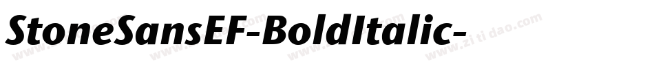 StoneSansEF-BoldItalic字体转换