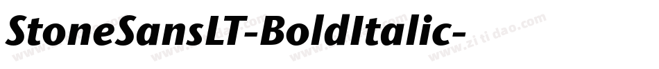 StoneSansLT-BoldItalic字体转换