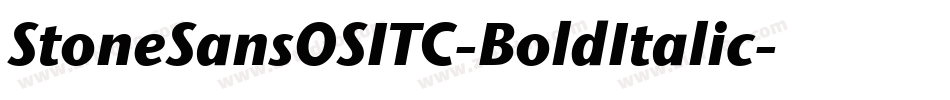 StoneSansOSITC-BoldItalic字体转换
