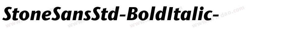 StoneSansStd-BoldItalic字体转换