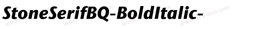 StoneSerifBQ-BoldItalic字体转换