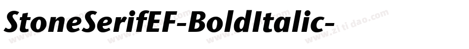 StoneSerifEF-BoldItalic字体转换