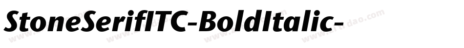 StoneSerifITC-BoldItalic字体转换