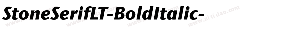 StoneSerifLT-BoldItalic字体转换