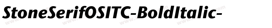 StoneSerifOSITC-BoldItalic字体转换
