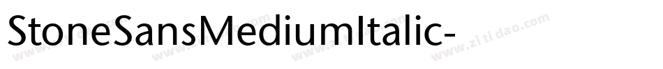 StoneSansMediumItalic字体转换
