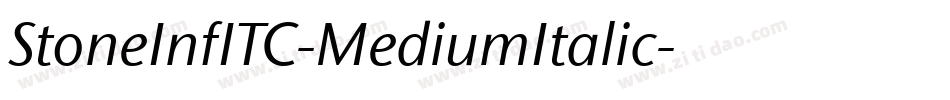 StoneInfITC-MediumItalic字体转换
