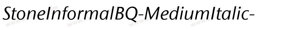 StoneInformalBQ-MediumItalic字体转换