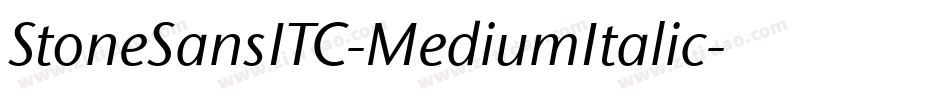 StoneSansITC-MediumItalic字体转换
