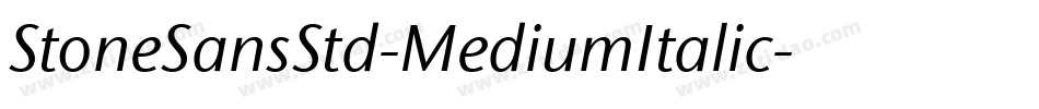 StoneSansStd-MediumItalic字体转换