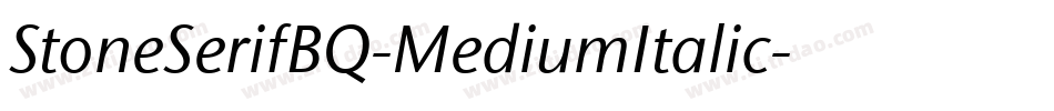 StoneSerifBQ-MediumItalic字体转换