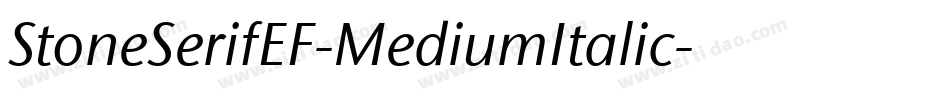 StoneSerifEF-MediumItalic字体转换