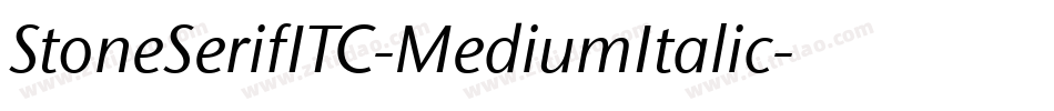 StoneSerifITC-MediumItalic字体转换