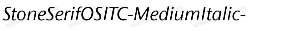 StoneSerifOSITC-MediumItalic字体转换