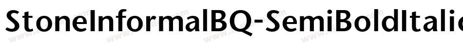 StoneInformalBQ-SemiBoldItalic字体转换