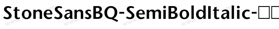 StoneSansBQ-SemiBoldItalic字体转换