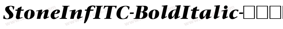 StoneInfITC-BoldItalic字体转换
