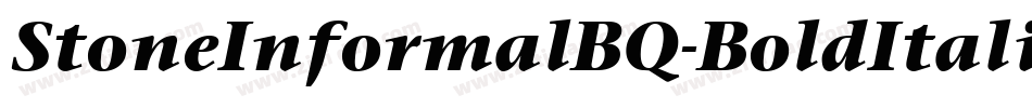 StoneInformalBQ-BoldItalic字体转换