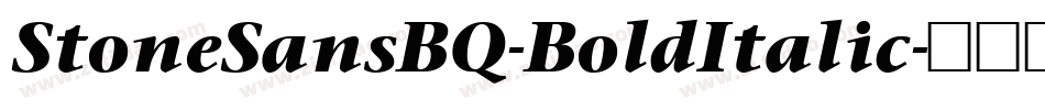 StoneSansBQ-BoldItalic字体转换
