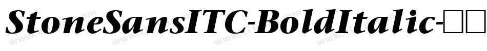 StoneSansITC-BoldItalic字体转换