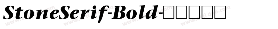 StoneSerif-Bold字体转换