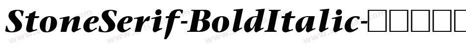 StoneSerif-BoldItalic字体转换