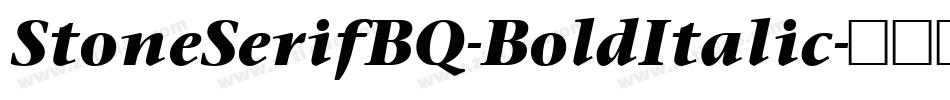 StoneSerifBQ-BoldItalic字体转换