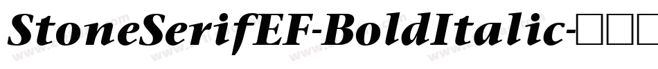 StoneSerifEF-BoldItalic字体转换