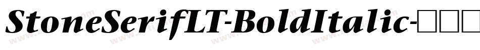 StoneSerifLT-BoldItalic字体转换