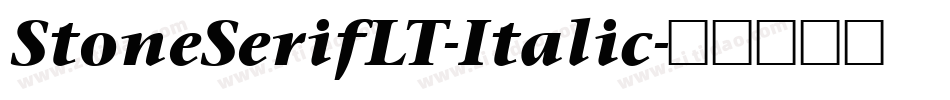 StoneSerifLT-Italic字体转换