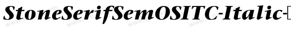 StoneSerifSemOSITC-Italic字体转换