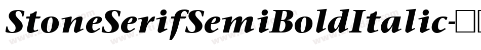 StoneSerifSemiBoldItalic字体转换