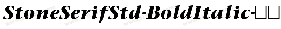 StoneSerifStd-BoldItalic字体转换