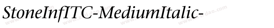StoneInfITC-MediumItalic字体转换