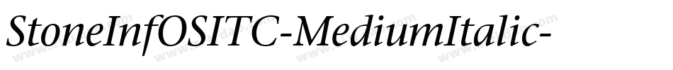 StoneInfOSITC-MediumItalic字体转换