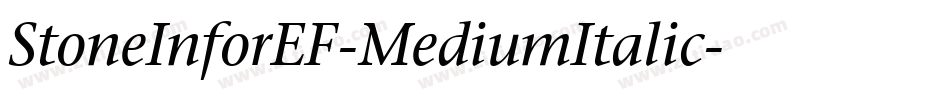 StoneInforEF-MediumItalic字体转换
