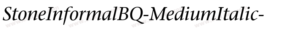 StoneInformalBQ-MediumItalic字体转换
