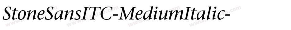 StoneSansITC-MediumItalic字体转换
