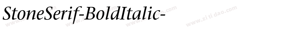 StoneSerif-BoldItalic字体转换