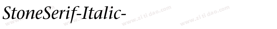 StoneSerif-Italic字体转换
