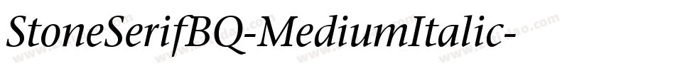 StoneSerifBQ-MediumItalic字体转换