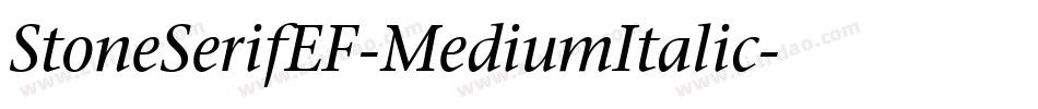 StoneSerifEF-MediumItalic字体转换