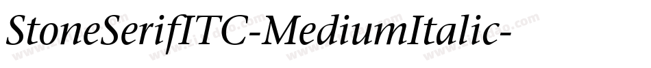 StoneSerifITC-MediumItalic字体转换