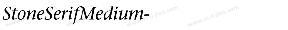 StoneSerifMedium字体转换